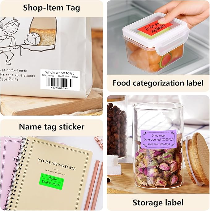 1x2 Inch Thermal Labels, Waterproof Removable Blank Stickers - Image 7