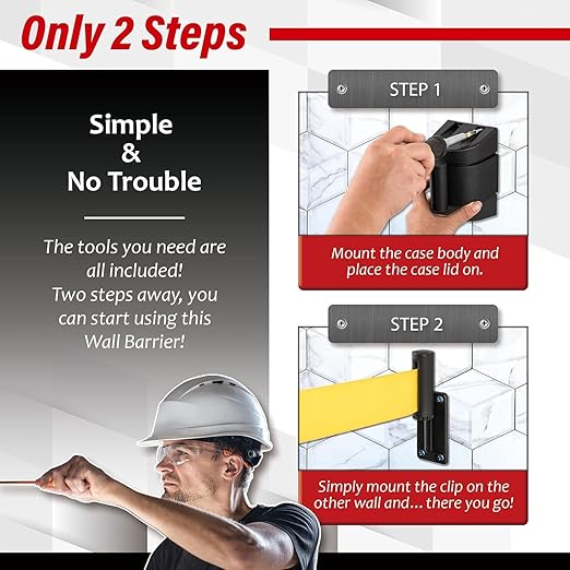 DuraSteel Wall Mount Crowd Control Retractable Belt Barrier - Image 6