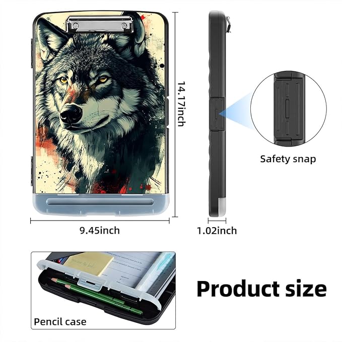 Clipboard with Storage Box & Pen Holder, Heavy Duty Clip Boards 8.5x11 - Image 2