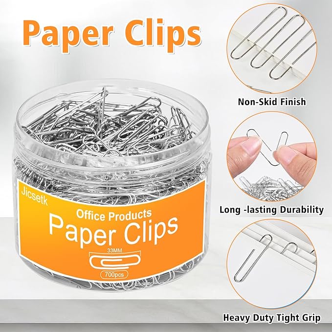 Medium Paper Clips, Paper Clip Medium Size, School and Teacher Supplies. - Image 3