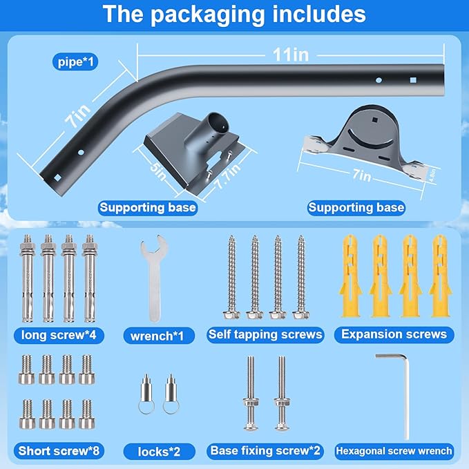 for Starlink Gen 3 Roof Mount, Aluminum Alloy Starlink Standard V3 Mounting Kit - Image 8