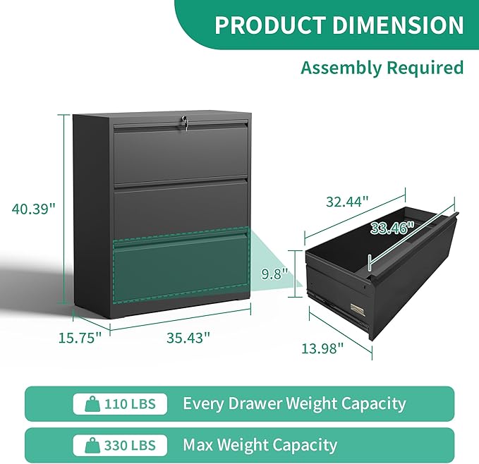 3 Drawer Lateral File Cabinets - Image 3