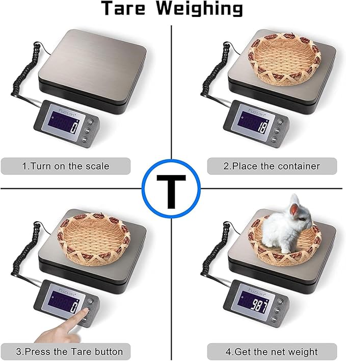 Fuzion Digital Shipping Scale 88lb × 0.1oz, Durable Stainless Steel Postal Scale - Image 5