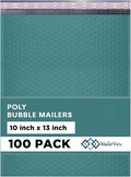 Green 10x13 Inch Poly Bubble Mailers |Self Seal Padded Envelopes by MAILERVIEW