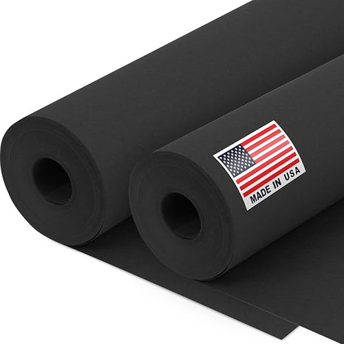 12" x 1200" Black Kraft Paper Roll, 45 lbs Thickness, Made in USA Colored Kraft by Paclord