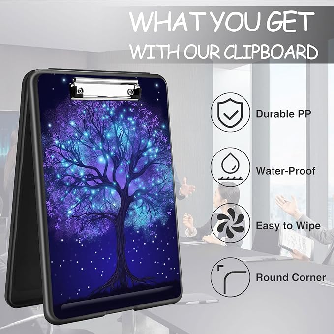 Clipboard with Storage, High Capacity Plastic Storage Clipboard with Pen Holder - Image 6