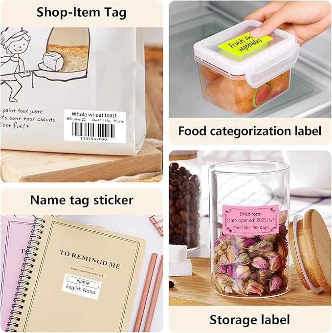 1x2 Inch Thermal Labels, Waterproof Removable Blank Stickers - Image 7