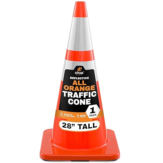 Xpose Safety 28 Inch Orange Traffic Cones Heavy Duty 10lb by XposeSafety
