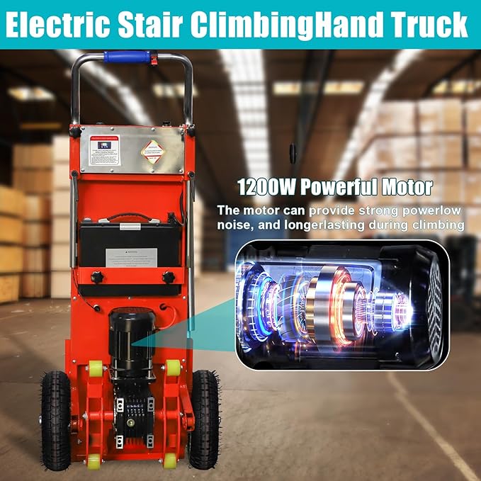880lbs Electric Stair Climbing Hand Trucks Dolly Cart - Image 2