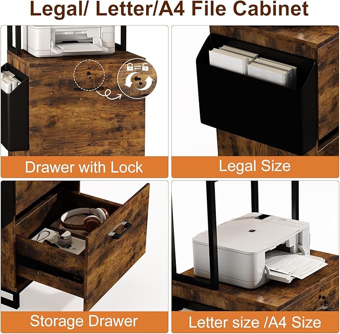 Locking Double Drawer File Cabinet - Image 5