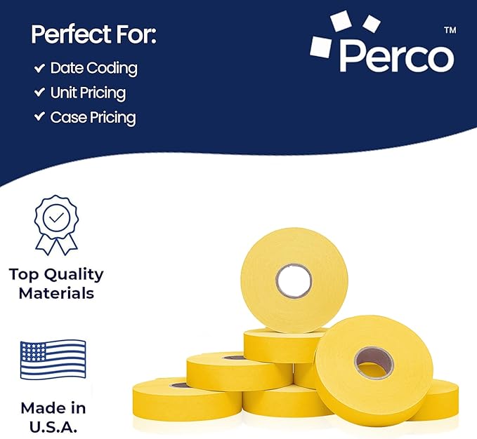Perco Yellow Pricing Labels for Monarch 1136 Price Gun - Image 4