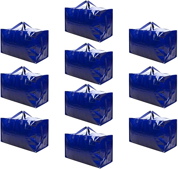 VENO 10 Pack Moving Bags and Large Christmas Decoration Storage Bins by Veno