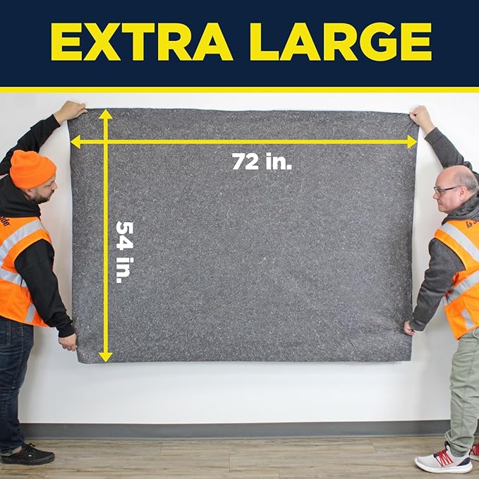 Padded XL Moving Blankets, 12 Pack, Heavy Duty, Eco-Friendly Pads - Image 2