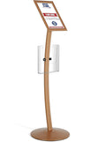 M&T Displays Curved Menu Board, 8.5x11 Inch Pedestal Sign Holder by MTDisplays
