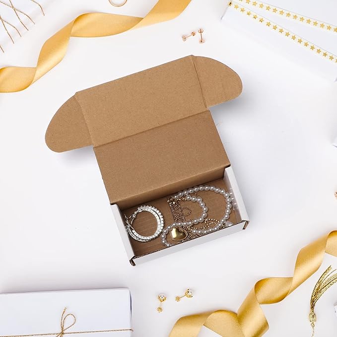 HORLIMER Shipping Boxes Set of 50, Small Corrugated Cardboard Box Literature - Image 9