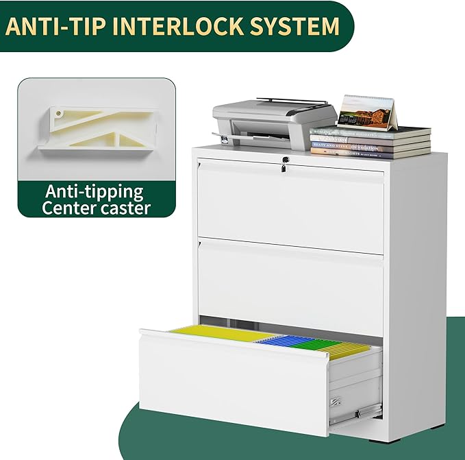 3 Drawer Lateral File Cabinet - Image 6