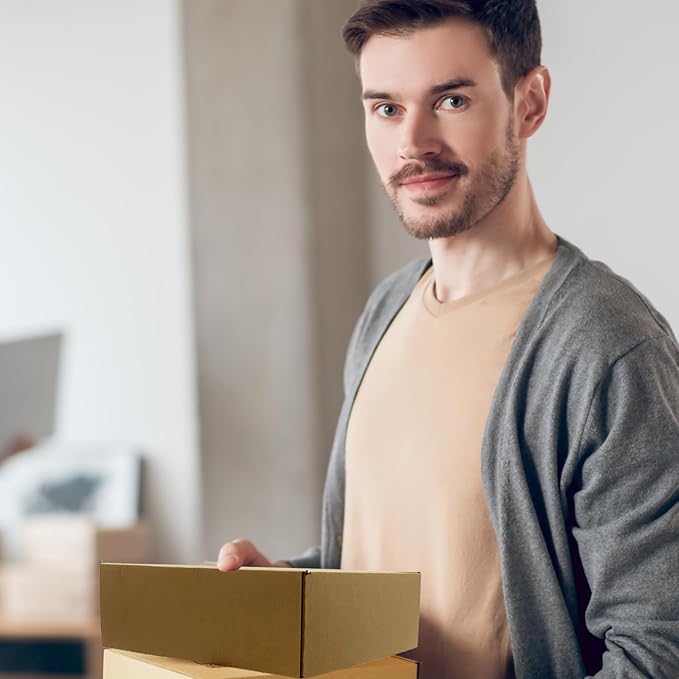 8x8x3 Inches Shipping Boxes Set of 25，Brown Cardboard Boxes Recyclable - Image 6