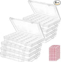 8pack 36 Grids Plastic Clear Organizer Box bead Storage Containers by Budreu