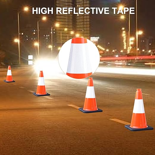 OrangeStar 4-Pack 18" Traffic Cones - Image 3