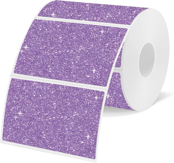 3x2 Inch Holographic Thermal Labels, Glitter Thermal Stickers by Unknown