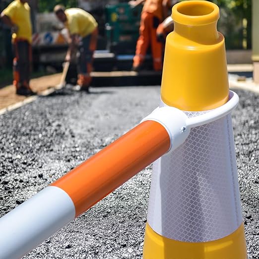 Fluorescent Orange/Green PVC Traffic Cones, Heavy Black Base Parking Lot Cone - Image 5