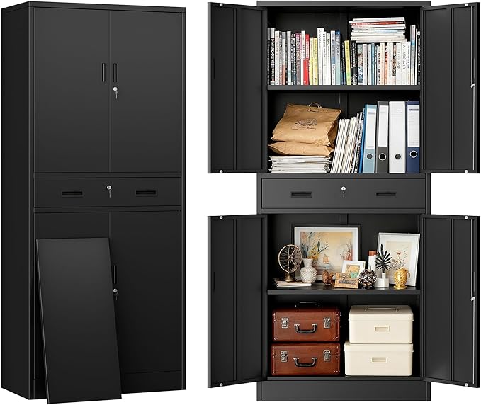 BESFUR 71" H Metal Storage Cabinet by BESFUR
