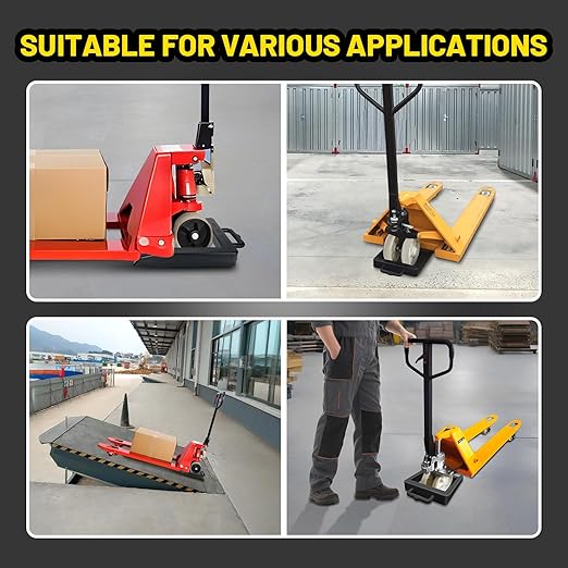 Rubber Heavy Duty Pallet Jack Rubber Wheel Chock 2 Pack, Premium Pallet Jack - Image 7