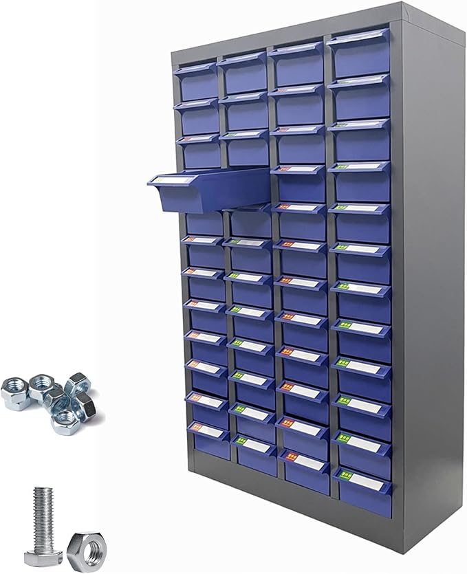 Parts Cabinet 48 Drawer Parts Drawer Storage Bolt Bins Organizer Storage Steel by Unknown