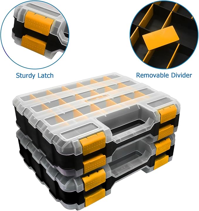 Double Side Tool Box Organizer, Hardware Storage Box, Portable Small Parts - Image 5