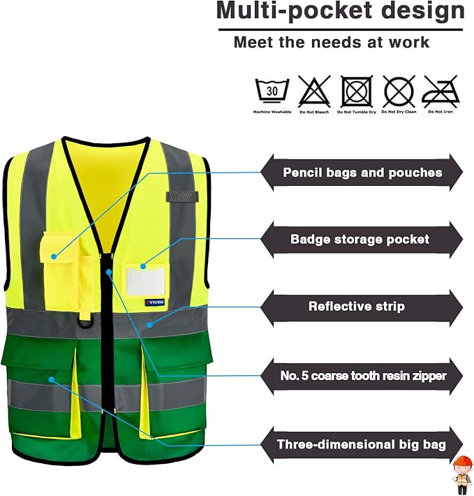 A-SAFETY High Visibility Safety Reflective Vest - Image 4
