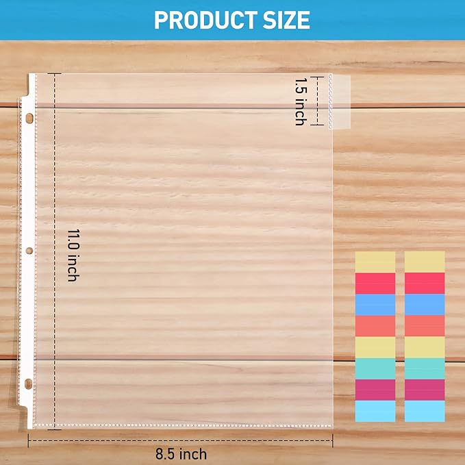 HABGP Binder Dividers with Tabs, 8 Tab Sheet Protectors - Image 2