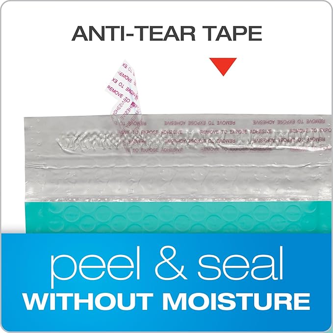 Quality Park Bubble Mailers, 6 x 9 Inch, Teal Poly Mailers, Padded Envelopes - Image 4