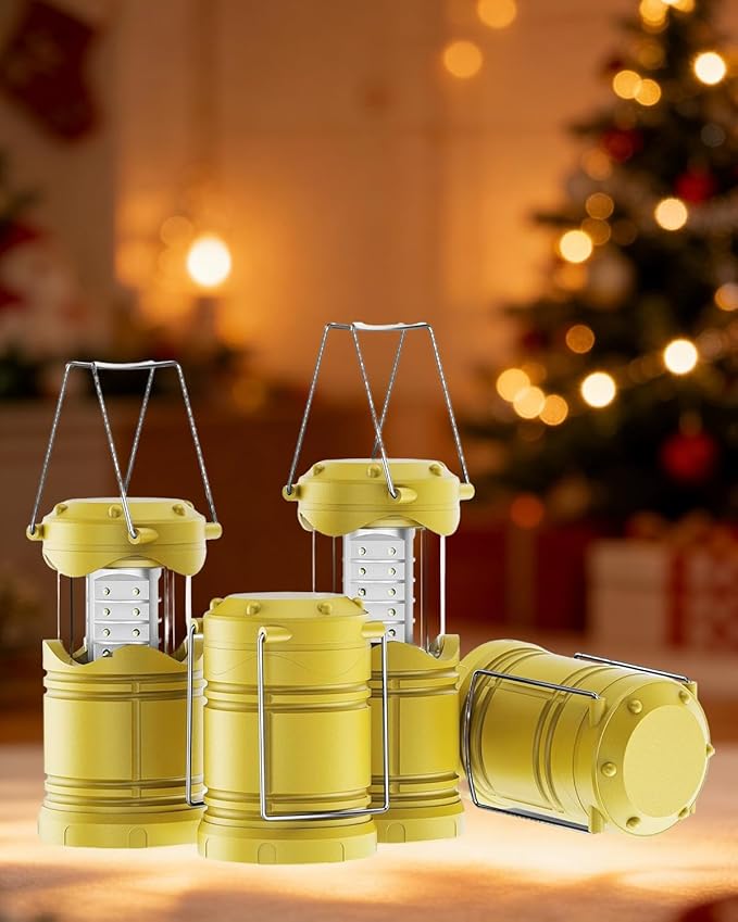 Lichamp 4 Pack LED Camping Lanterns, Battery Powered Camping Lights LED - Image 2
