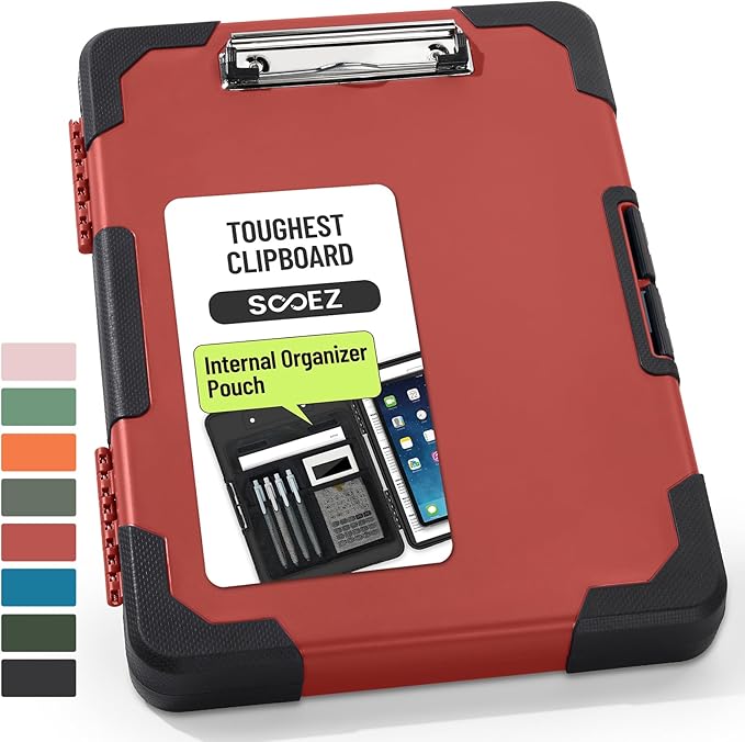 Sooez Toughest Clipboard with Storage, Internal Pen Pouch Included, Letter/ A4 by Sooez