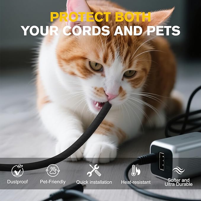 Cord Protectors from Pets No Chew, Ultra Durable Wire Protector Cord Covers - Image 2