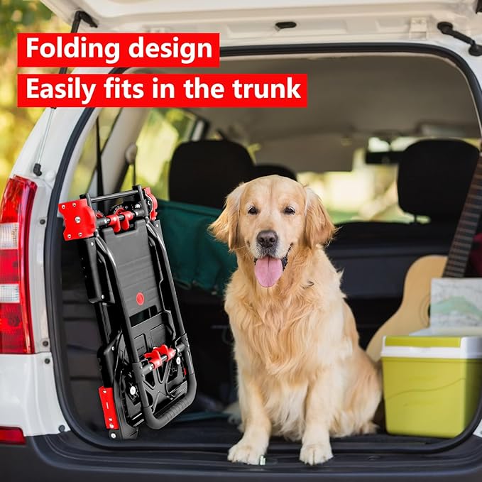 2 in 1 Hand Truck Dolly Foldable, 330LB Folding Hand Truck Heavy Duty Carrying - Image 6