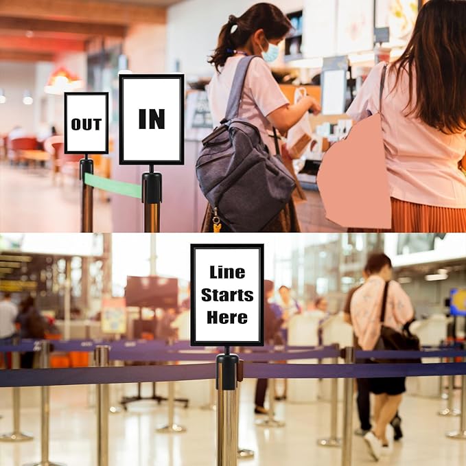 Taiyin 8 Pcs Stanchion Sign Holder Double Sided Sign Frame - Image 6