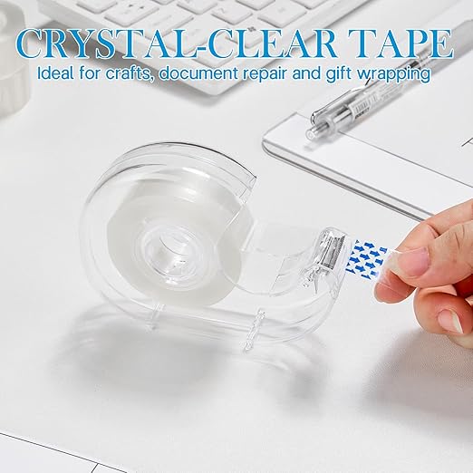 12 Rolls Clear Tape, Transparent Tape Refills - Image 3