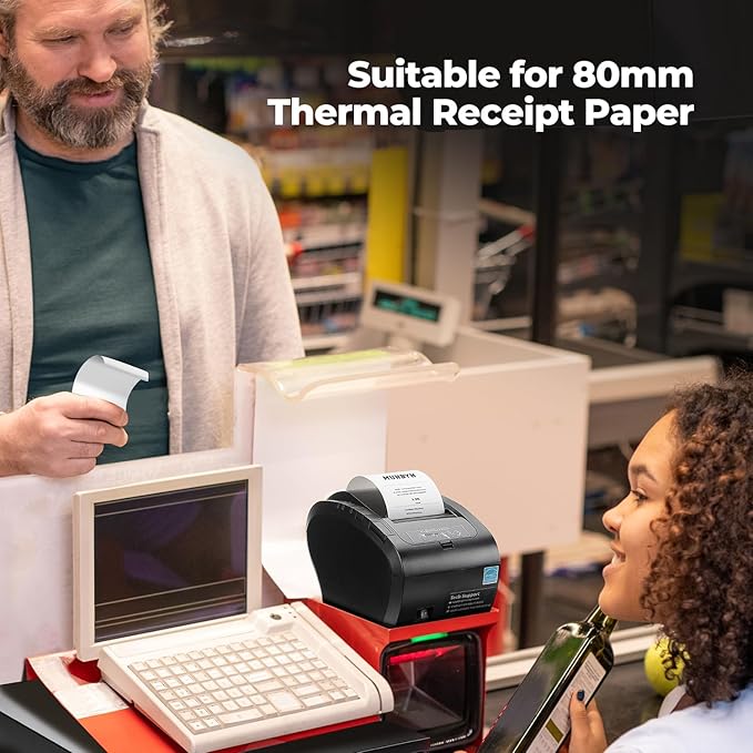 MUNBYN Thermal Paper 3 1/8 x 230ft, 50 Rolls Receipt Paper Work - Image 6