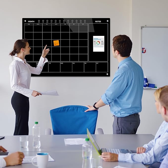 Magnetic Glass Whiteboard 36X24 Monthly Planner Calendar Dry Erase Board - Image 5