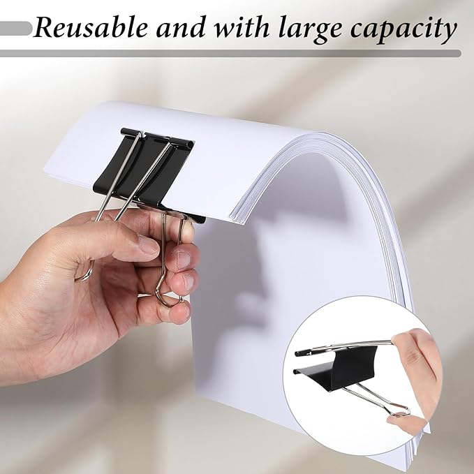 24 Pack Extra Large Binder Clips Jumbo Binder Clips 3 inch, Heavy Duty Paper - Image 5