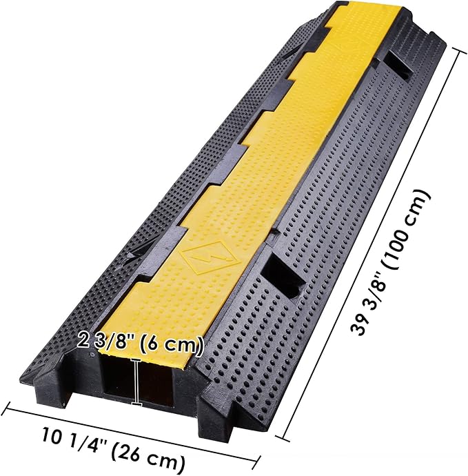 Yescom Cable Ramp Protector 1 Channel Garden Hose Protecitive 22000 Lbs Load - Image 7