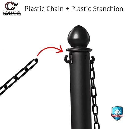 Montour Line Plastic Stanchion White 2.5 Inch Diameter - Image 6