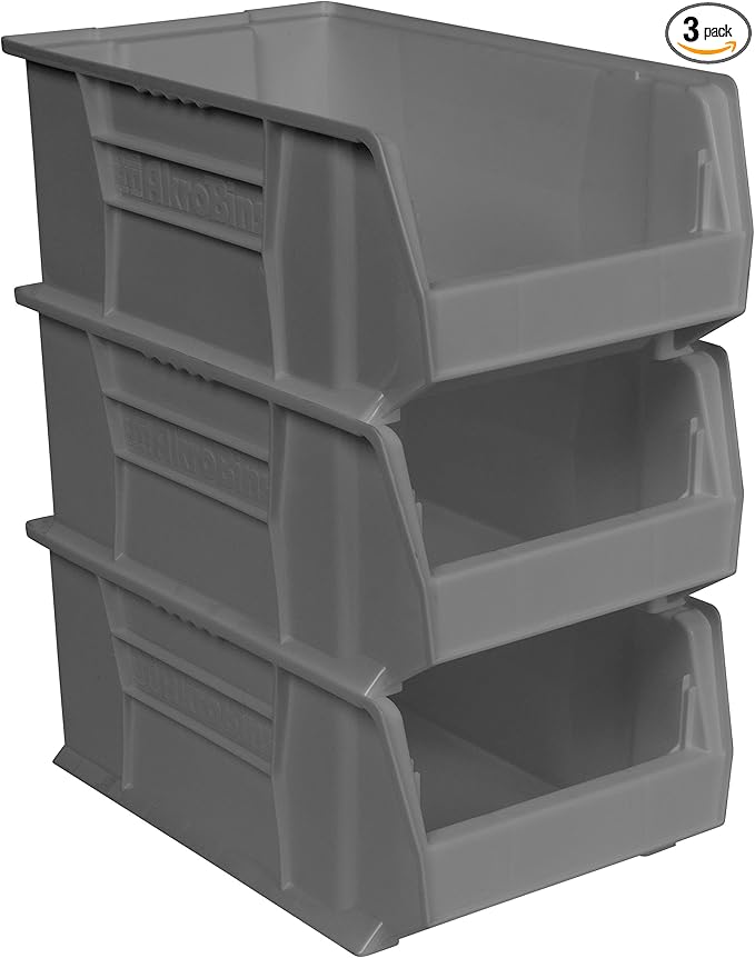 Akro-Mils 30281 Super-Size AkroBins Plastic Storage Bins, Space-Saving by Akro-Mils