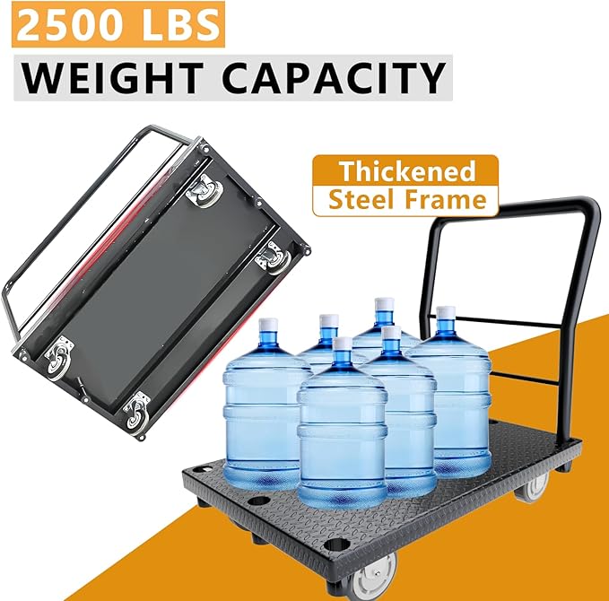 2in1 Panel Cart, Drywall Cart Platform Trucks 2500 lbs Capacity Lumber Cart - Image 3