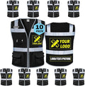 BeautyWill Custom Logo Safety Vest Class 2 High Visibility Reflective Vest by BeautyWill