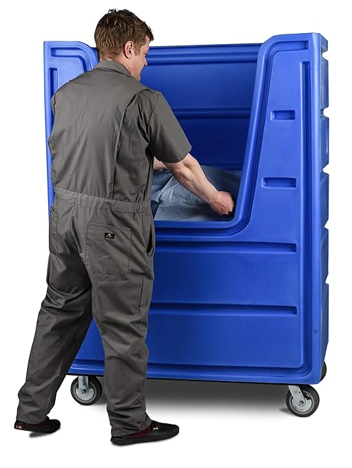 Meese 72P Bulk-Trux Commercial Laundry Linen Truck Cart | Polyethylene | 38 - Image 5