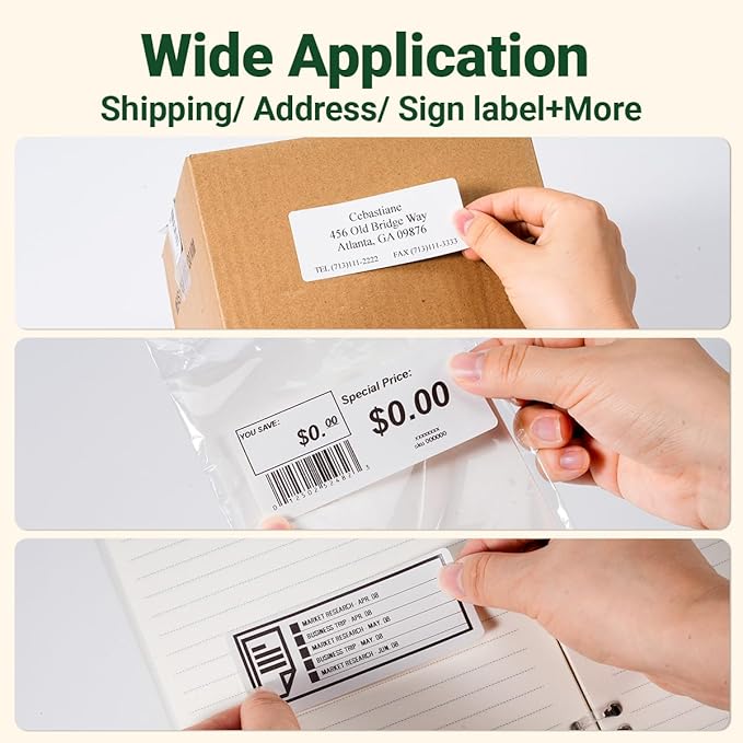 Compatible with Brother QL-800 Label DK-1208 Large White Paper Address Die-Cut - Image 4
