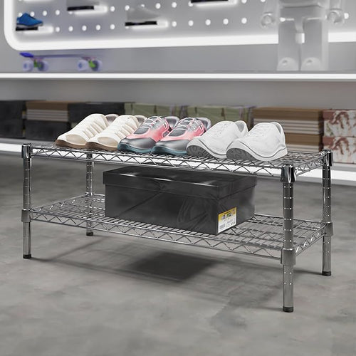 14" Deep x 36" Wide x 14" Height Wire Shelving Kit | 2-Tier | NSF Commercial - Image 2