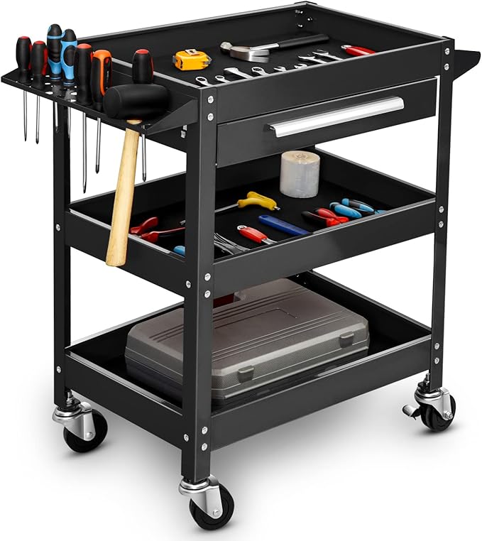 ERGOMASTER Metal Service Utility Cart by ERGOMASTER